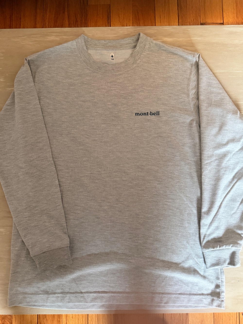 Montbell Heather Gray Wickron Long Sleeve T Men's